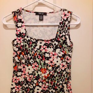 Women's sleeveless top, Black and Pink, Petite